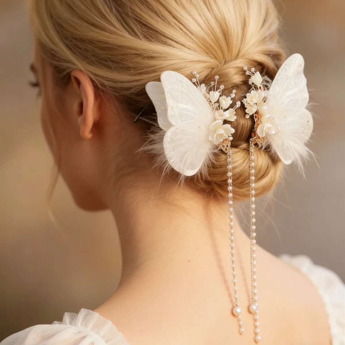 

Модные заколки для волос с бабочками и кисточками, свадебный головной убор, аксессуар для платья подружки невесты