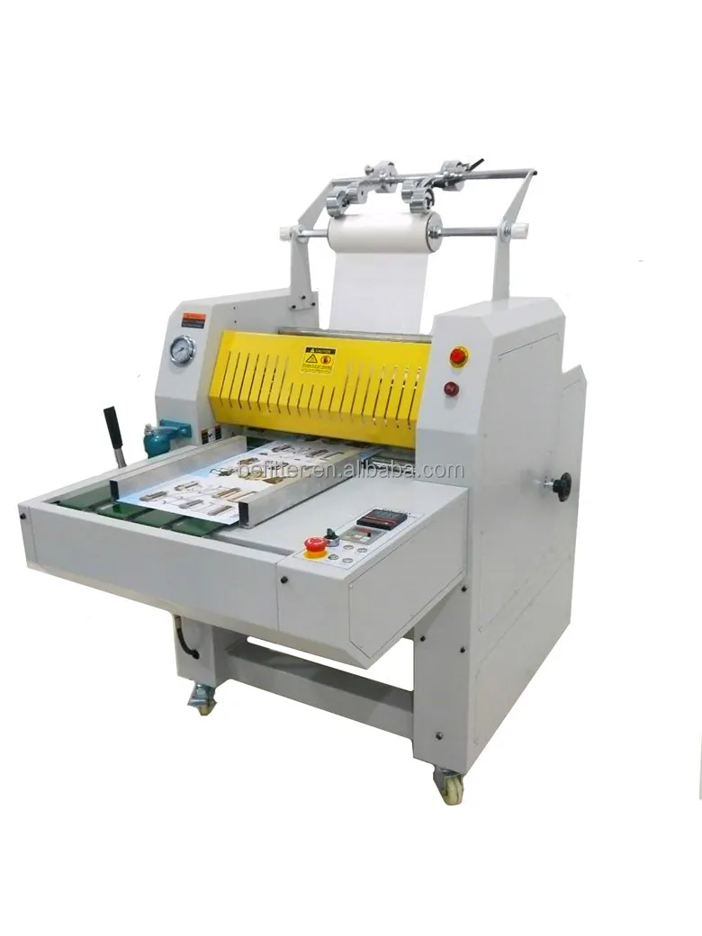 H-720MFA Manual Feed Hydraulic Laminating Machine 720mm Single Side Auto Separate Roll Laminators With Anti-Curl Function