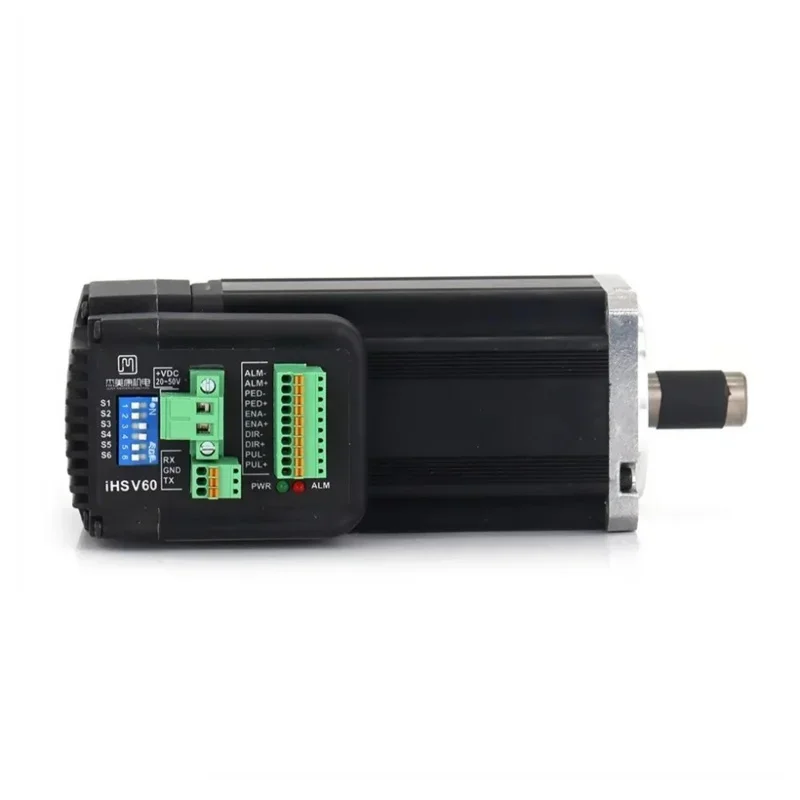 IHSV60-30-40-48-SC CNC3-Phase 1.27NM 400W 48V 3000RPM แบบบูรณาการมอเตอร์เบรคล่าสุด V605 Easy Servo สําหรับเครื่อง CNC