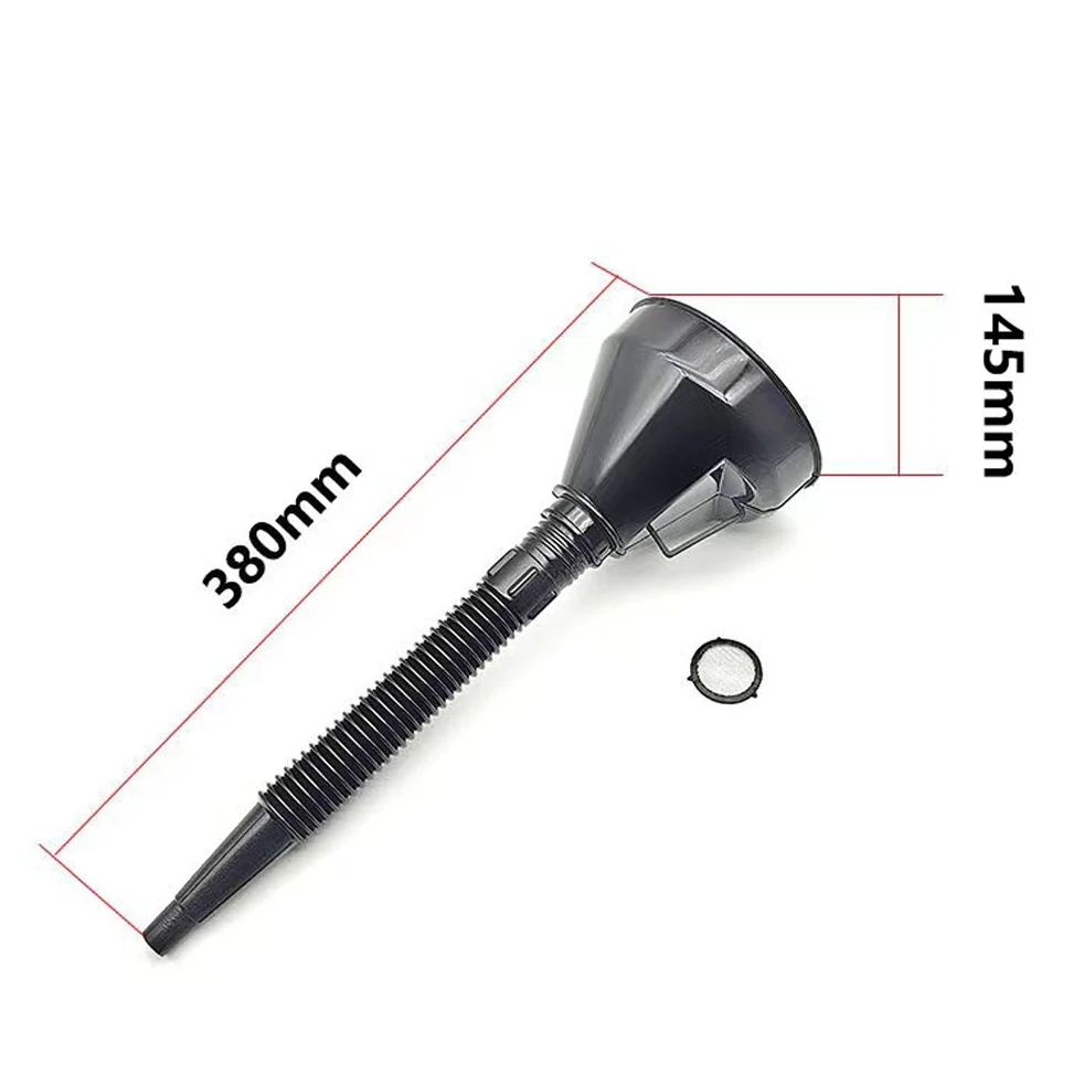 2 PCs Car Gasoline Refueling Filling Funnels Gadgets With Filter Detachable Hose Long Stem Funnel Motorcycle Engine Oil Tool