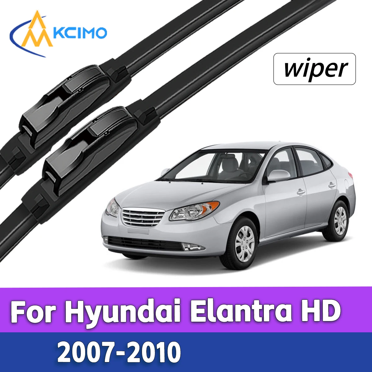 

Комплект из 2 бесшумных резиновых дворников для Hyundai Elantra HD 2007-2010, идеальная замена, комплект дворников