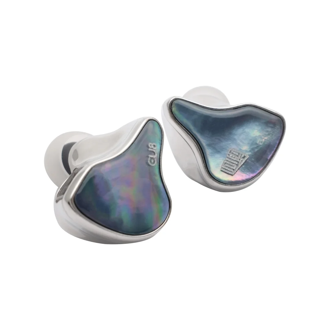 Auricolari di monitoraggio intrauricolari HeartField CU8 Quad-BA con cavo OFC staccabile placcato argento e sintonizzazione neutra Harman