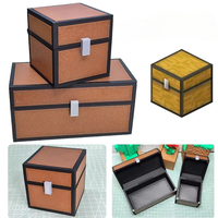 MineCraftion Chest Desktop Storage Box Creative Jewelry Key Candy Coin Organizer Funny Home Decoration Desk Ornament Toy Box
