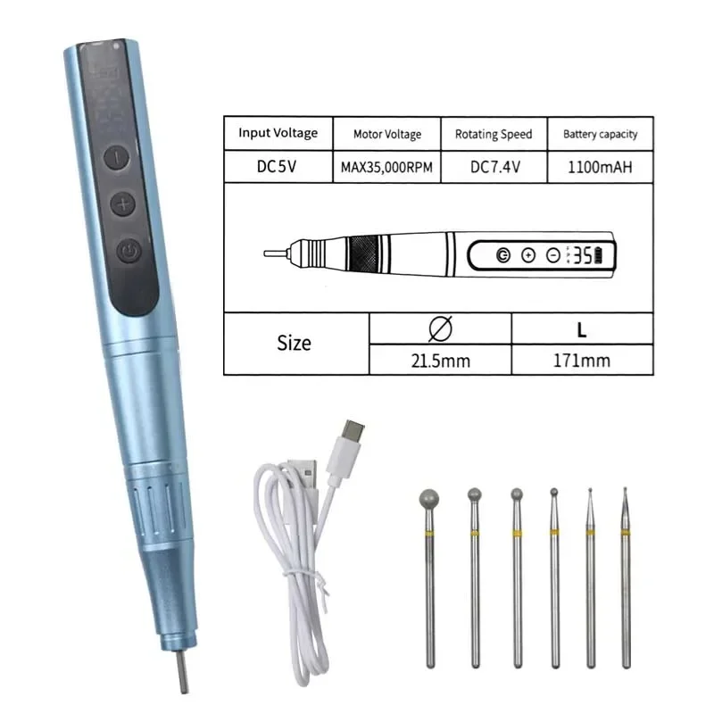 

GREATLH Portable Corneal Small Polisher 35000RPM Polishing Tools Kit Eyelid Surgical Tool Ophthalmic Instrument