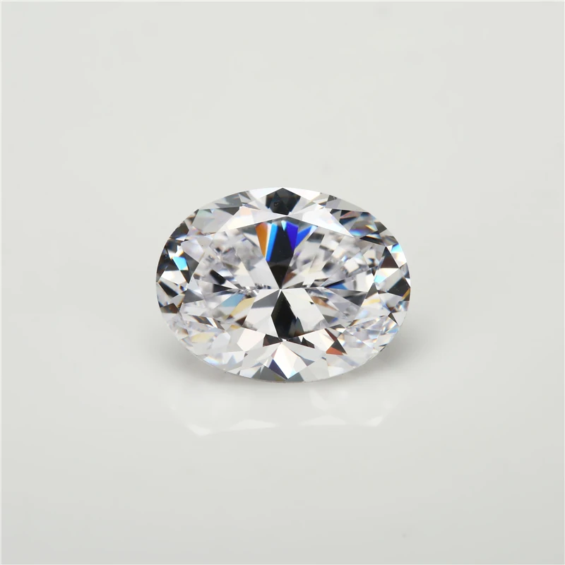

5A White CZ Oval Shape 2x4mm~10x12mm Synthetic Gems Cubic Zirconia For Jewelry Hairpin Watches DIY Heat Resistance 600°C/1112°F