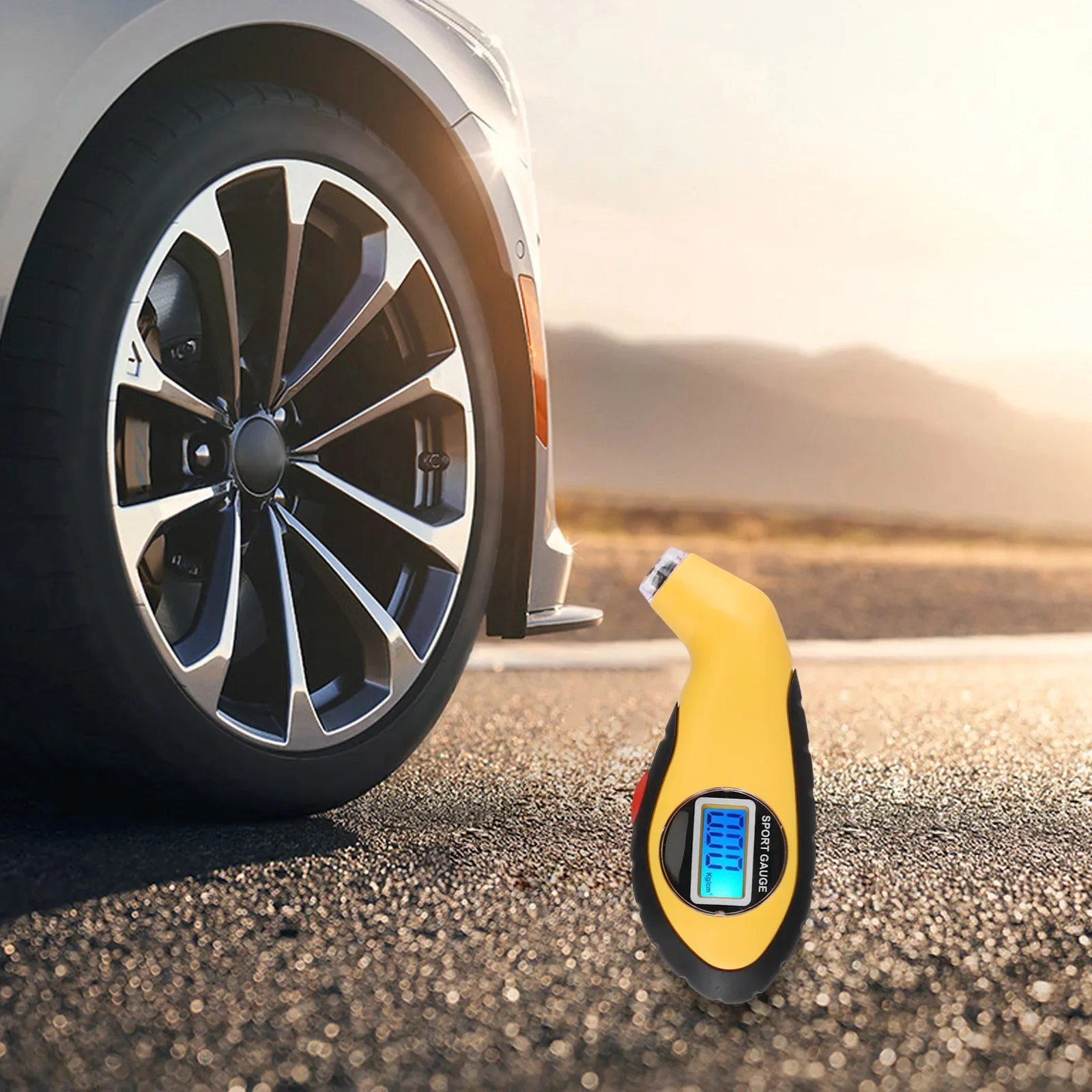 Outdoor Activities Digital Tire Pressure Gauge Air Pressure Tester Auto Tire Pressure Tester 11*4.5 Cm Accurate Measurements