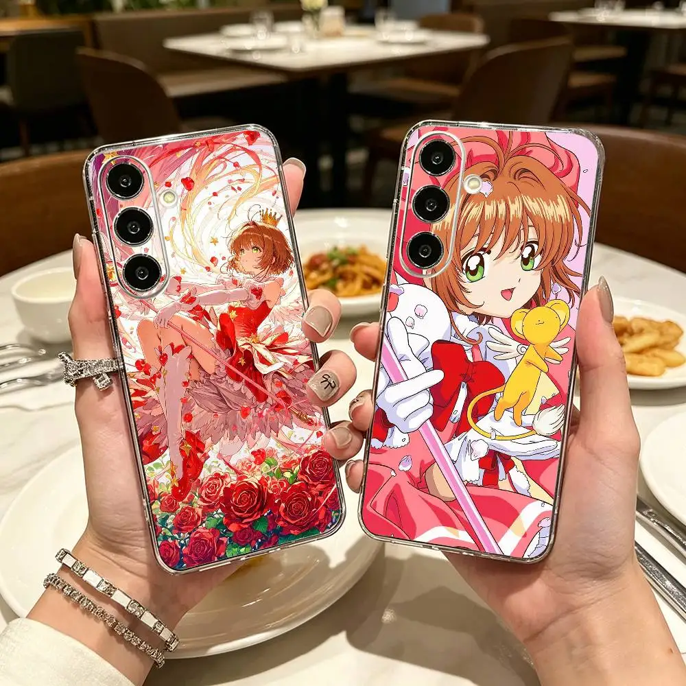 Cute CCS C-Cardcaptor Sakura Clear Phone Case for Samsung A71, A70, A52, A51, A40, A30, A20