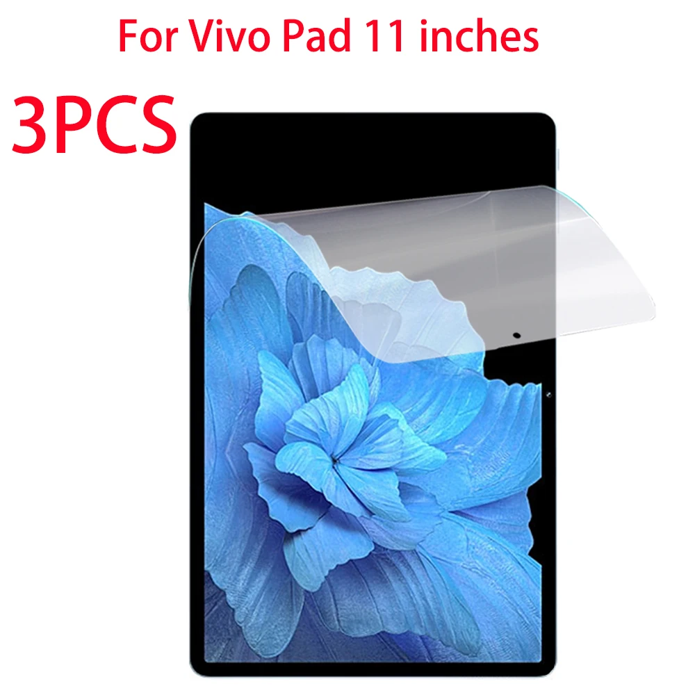 

3 Packs PET Soft Film For Vivo Pad 11 inches 2022 Clear Anti Fingerprints Hydrogel Full Cover Tablet Soft Screen Protector Film