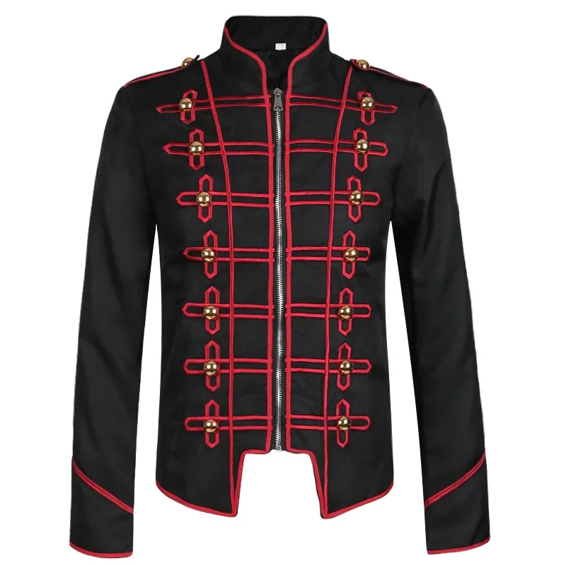 Medieval Retro Steampunk Drummer Punk Men's Gothic Jacket