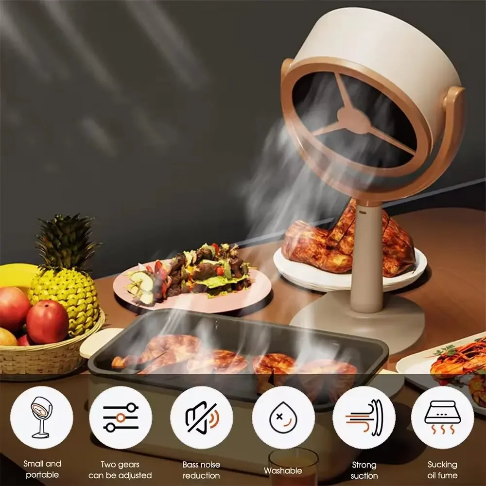 

Новинка 2025 года, горячая Распродажа, настольная вытяжка, вытяжка, портативная маленькая плита, вытяжка, регулируемый угол для внутреннего барбекю, горячая кастрюля