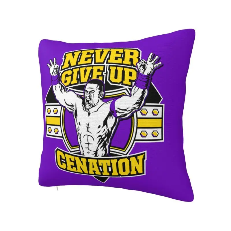 Luxury WWE John Cena Cushion Cover Soft Never Give Up Throw Pillow Case Bedroom Decoration