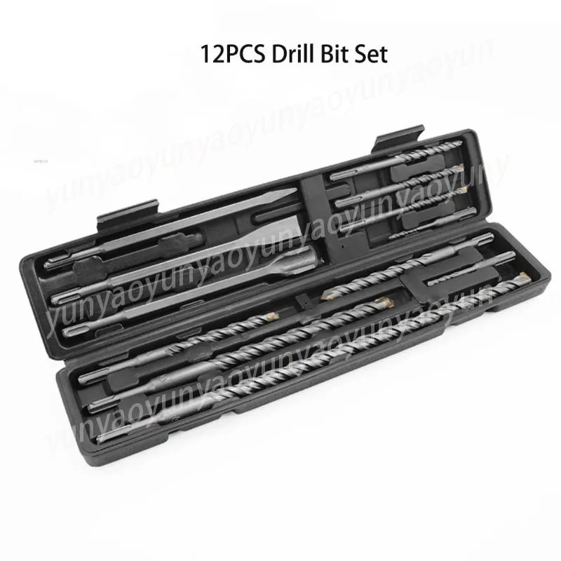 Chisel Shank Hammer Drill Bit Set Concrete Masonry Grooving Rock Drill Bits Power Tool Accessories