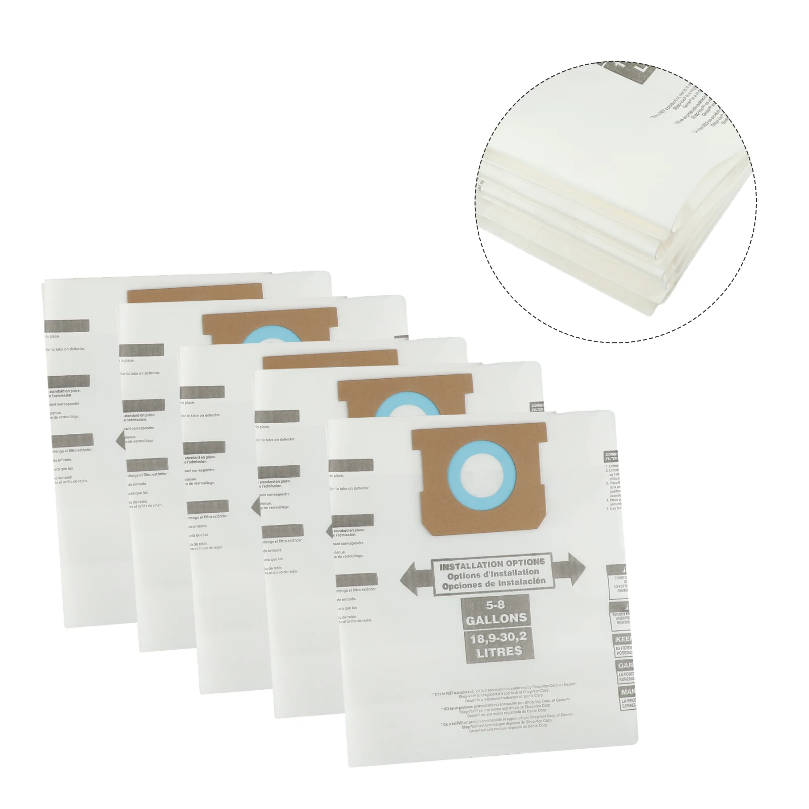 تنظيف داخلي 10 قطع 10 عبوات من أكياس المكنسة الكهربائية، حجم متوافق، ترشيح فعال، حزمة قيمة ممتازة #6