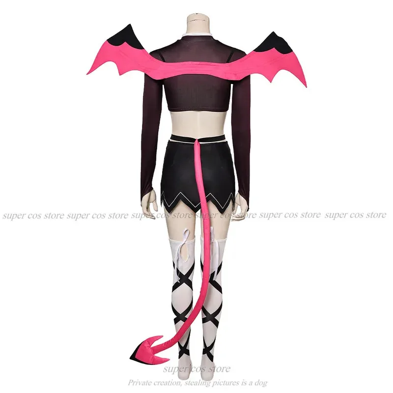 

CyVerosika Cosplay Helluva Fantasia Boss Costume Skirt Top Tail Wings Disguise For Girls Women Adult Halloween Carnival Party Su