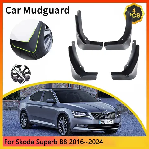 Per Skoda Superb B8 3 MK3 3V 2016 ~ 2024 2017 2018 Auto Parafanghi Paraspruzzi Parafango Paraspruzzi Parafanghi Accessori Auto