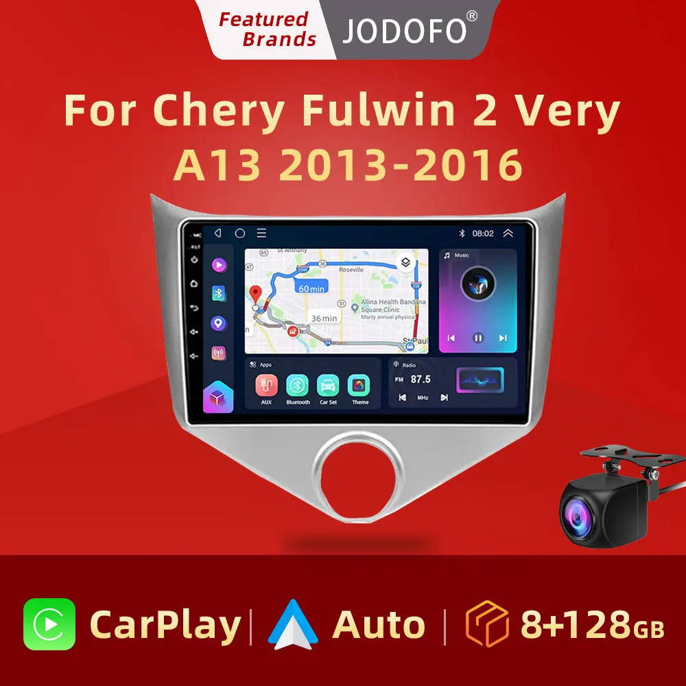 

Jodofo 8 core Car Radio Android 12 DSP For Chery Fulwin 2 Very A13 2013 -2016 Multimedia Player Navigation Carplay AUTO 36EQ DSP