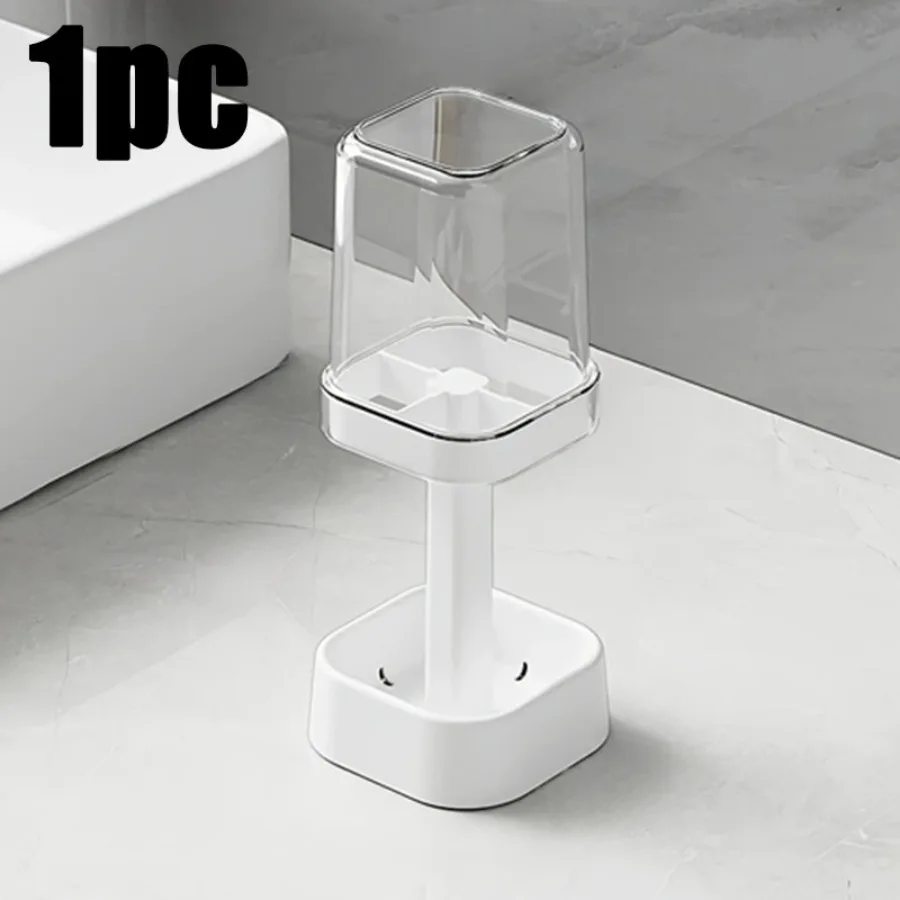 1PC Toothbrush Holder Mouthwash Cup Set, Practical Bathroom Organizer for Toothbrush Storage, Ideal Gift for Students & Couples - Detail 1