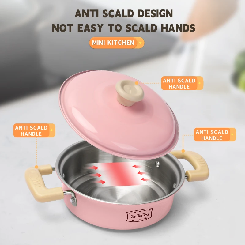 Kitchen Toys Groceries Play Kitchen Kids Set For Kids Jogo De Panela Mini Children's Cooking Kit with Food Cookware Gift