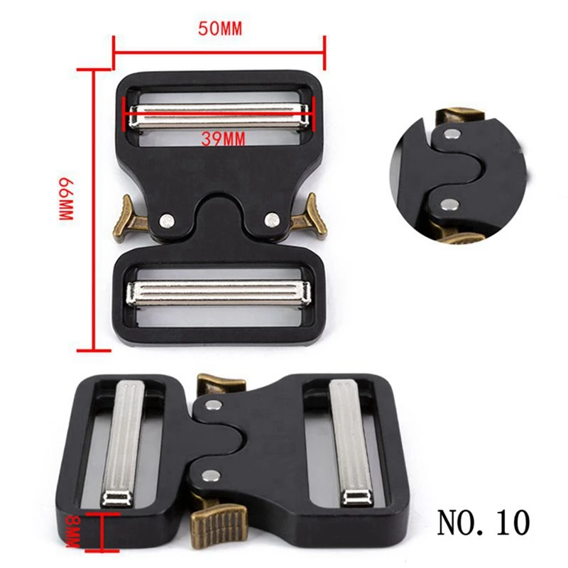 25/32/38/50/52mm Taktische Gürtelschnalle Schnellverschluss Zubehör Metall-Verschluss für Herrengürtel Taschen Ersatzschnalle DIY Gürtel Tasche – Detail 13