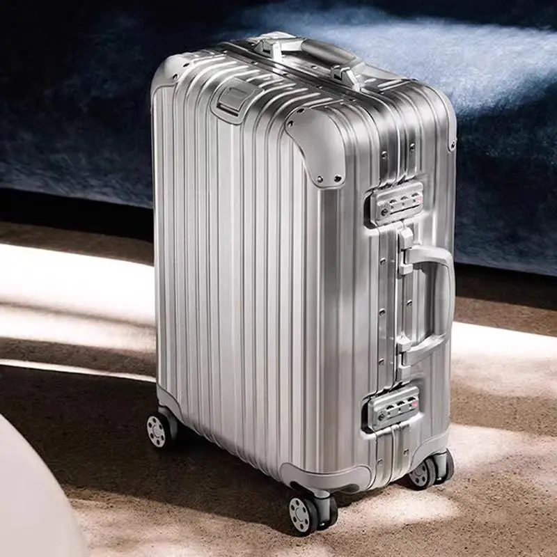 

Aluminum Suitcase Metal Luggage 20/22/28/30 Inch Carry-on Travel Bags Trip Cabin Password Trolley Case Travel Wheeled Suitcases