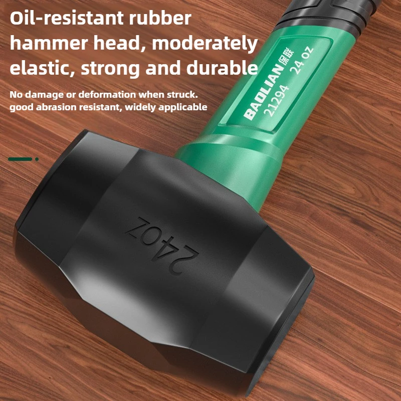 مطرقة مطاطية صلبة من BaoLian، مطرقة تركيب بلاط مرنة متعددة الوظائف مقاومة للصدمات لتزيين المنزل