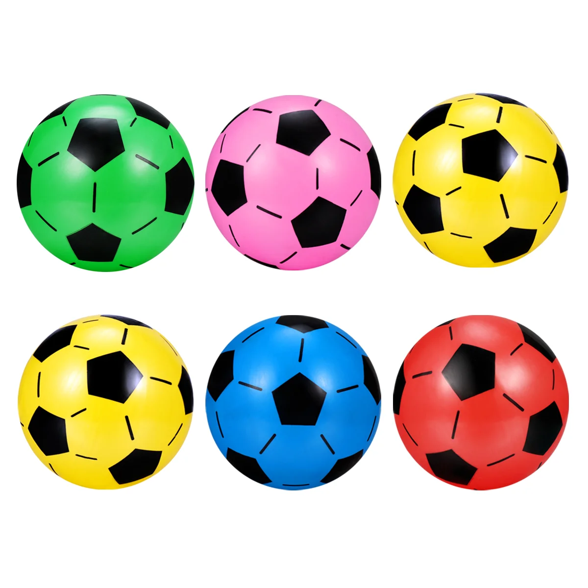 

TOYMYTOY 6pcs Mini Soccer Inflatable Football Softball Ball Girl Party Favors Fun Sports Play Stress Squeeze Balls Toy