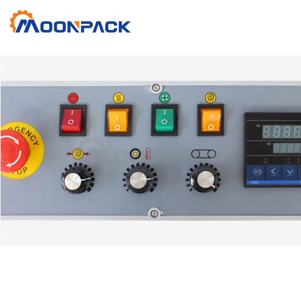 Moonpack FR-1000-SS Sealing Machine Continuous Motor  Band Sealer Plastic Bag Sealing Machine With Ink Wheel Printer