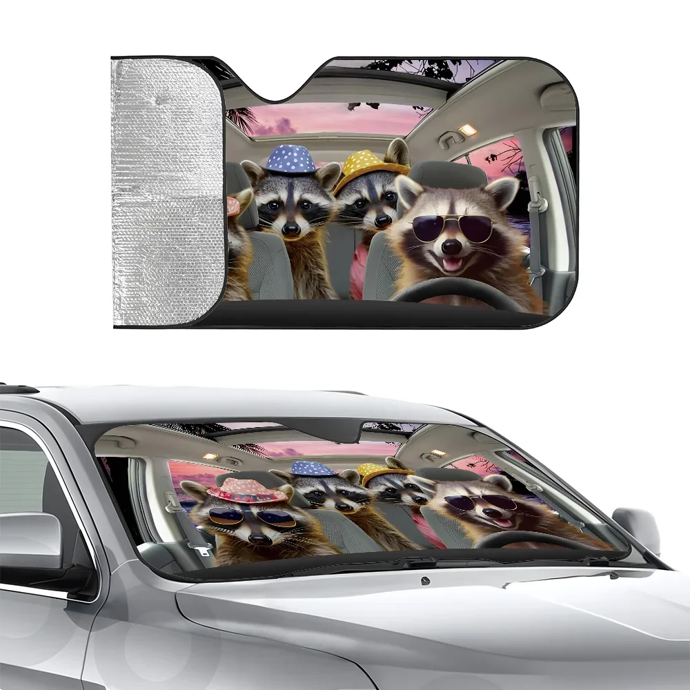 

Забавные еноты, животные, автомобильный солнцезащитный козырек, теплоизоляционная алюминиевая пленка, солнцезащитные козырьки на лобовое стекло, блоки УФ-лучей, автомобильный солнцезащитный козырек