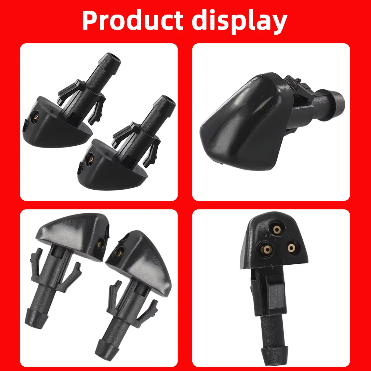 PINMOAP 2PCS Ugello di spruzzo Materiale ABS Adatto per Suzuki Swift Alto SX4 Liana Auto Parabrezza Tergicristallo Ugello di Pulizia 3834056K00