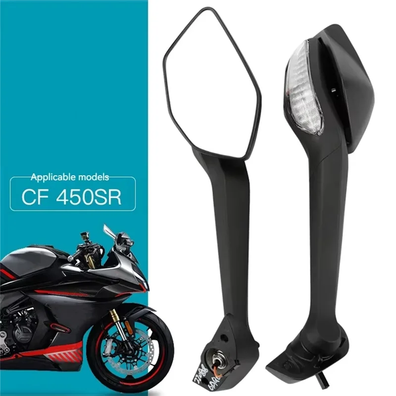 

Motorcycle Rear View Mirror Left Right Rearview Mirror Reflector With Turn Signal For CFMOTO 450SR CF450SR CF MOTO SR450