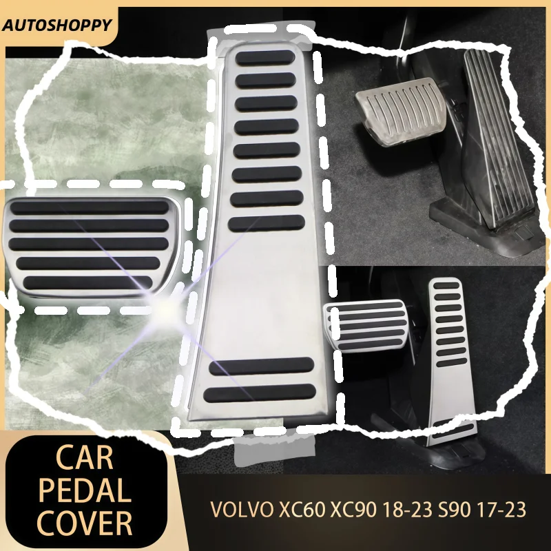 

Car Footrest Pedal Accelerator Brake Pedals Cover Anti-Slip Pads For Volvo XC60 XC90 S90 2018-2021 Pedals Accessories