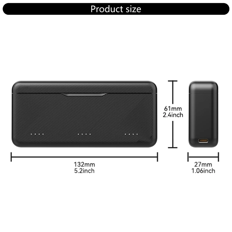 Multiple Battery Charging Case for Action4 Cameras with 2 Card Slots