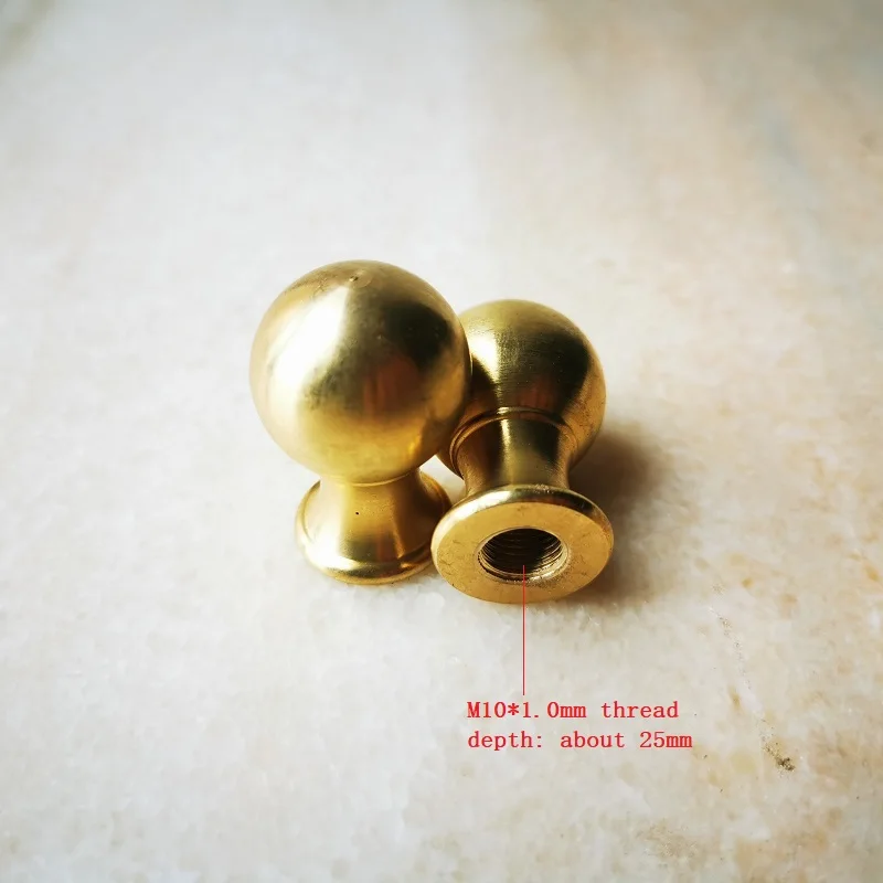2PCS Round Head 25mm Height 38mm M10 Inner Teeth Pure Copper Ball Ball Cap Nut Round Head Cap Decorative Nut