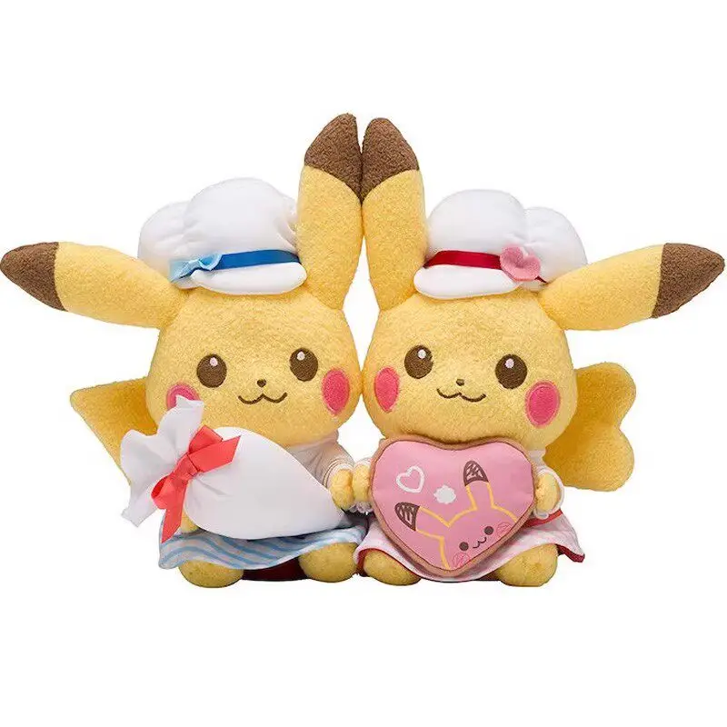 Japanese Pokémon Sweet Valentine's Pikachu Couple Plush Doll - Kawaii Stuffed Animal Toy & Holiday Gift for Girls