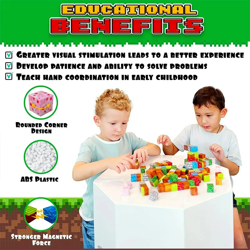 Blocs magnétiques à monter soi-même pour enfants, ensemble monde magnétique pour garçons et filles, jouets sensoriels pour tout-petits, cadeaux, jeu de jouets de Construction