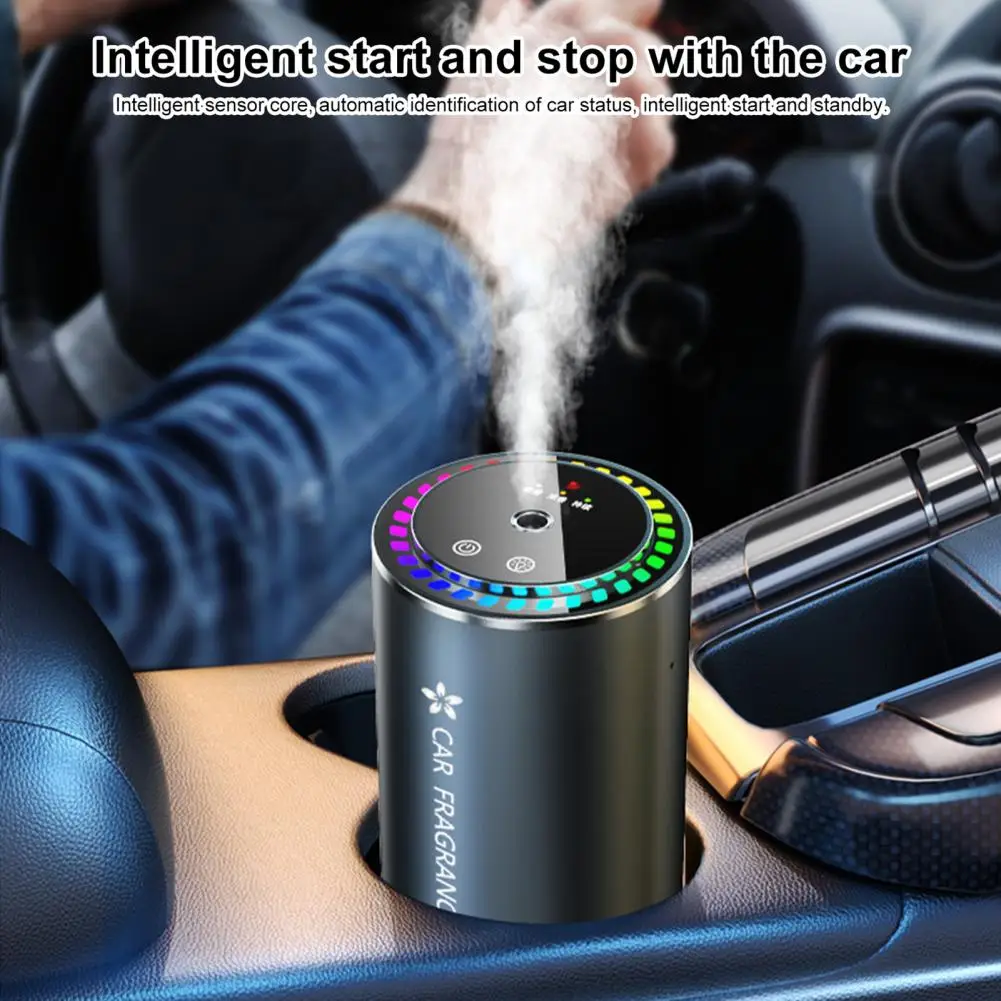 1 Set Car Air Freshener Fragrance Diffuser With Colorful Light Auto On/Off 3 Spray Modes Auto Essential Oil Diffuser Humidifier