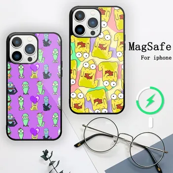 MINISO Disney Solar O-Opposites Phone Case For iPhone 11 12 13 14 15 Mini Pro XS Max X S Plus XR Magnetic Attraction Shell