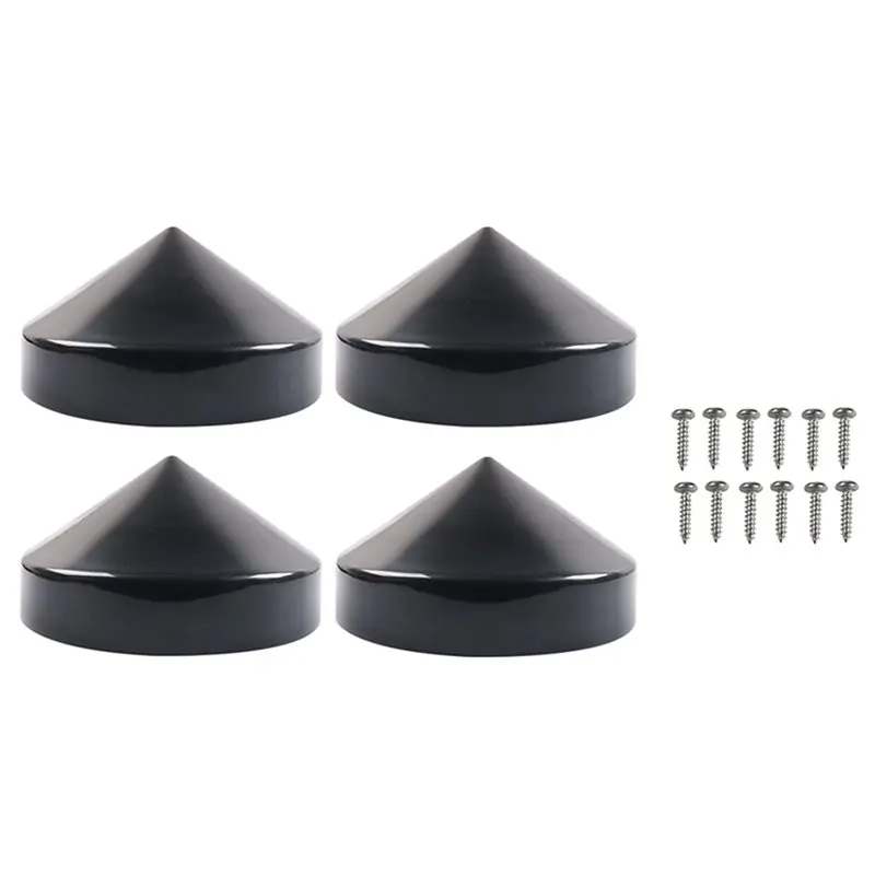 

Marine Dock Piling Cap 4Pcs Set Cone 9 X 9 X 4.92 Inch Conical Protective Post Caps Boat Pylon Edge Pole Covers
