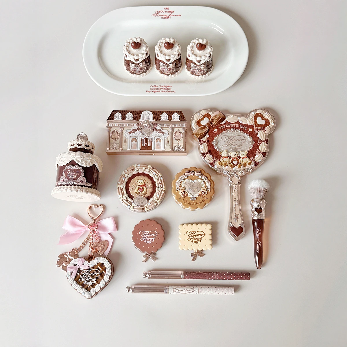 Flower Knows Sweetie Bear Cookie Kollektion Viral Makeup Kit Mit Lipgloss Creme Blush Lidschatten Und Concealer