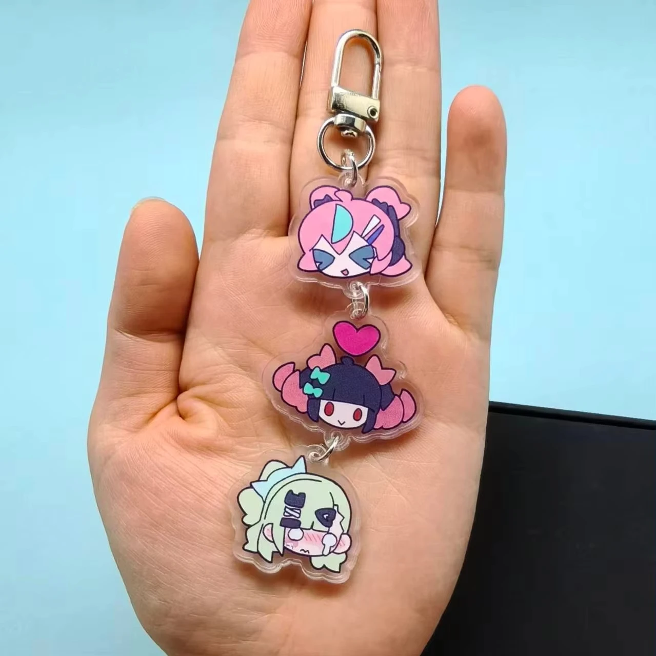 Game Character Linked Acrylic Keychain Zenless Zone Zero Q Version Pendant Backpack Decor Collectible Gift For Game Lovers