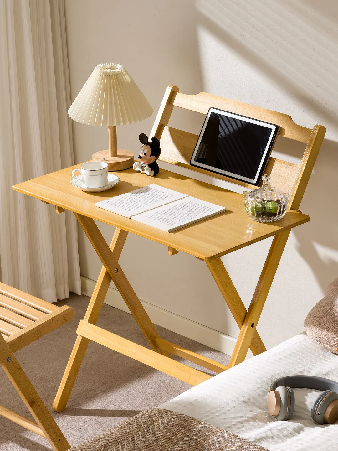 Children's study table foldable table desk writing desk living room primary school students bedside computer desk household