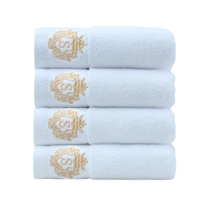 1/4/6pcs White Bathroom Cotton Towels 34x74cm/70x140cm Hand Face Big Bath Towel Soft Gift Absorbent Sport Absorbent Towel 수건 세트