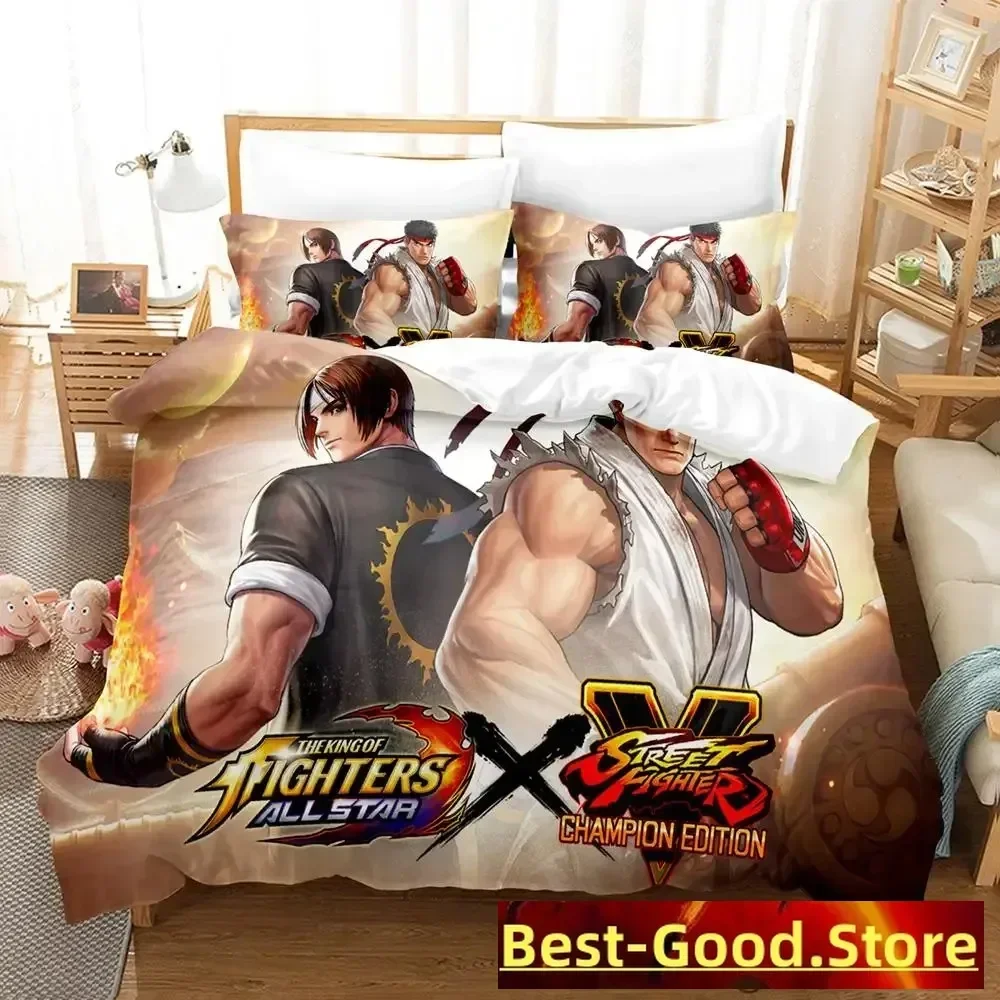 

2023 The King Of Fighters Printed Bed Set Duvet Cover Pillowcase Bedding Set Bed Linen Sheet Quilt Cover Full Queen King Size