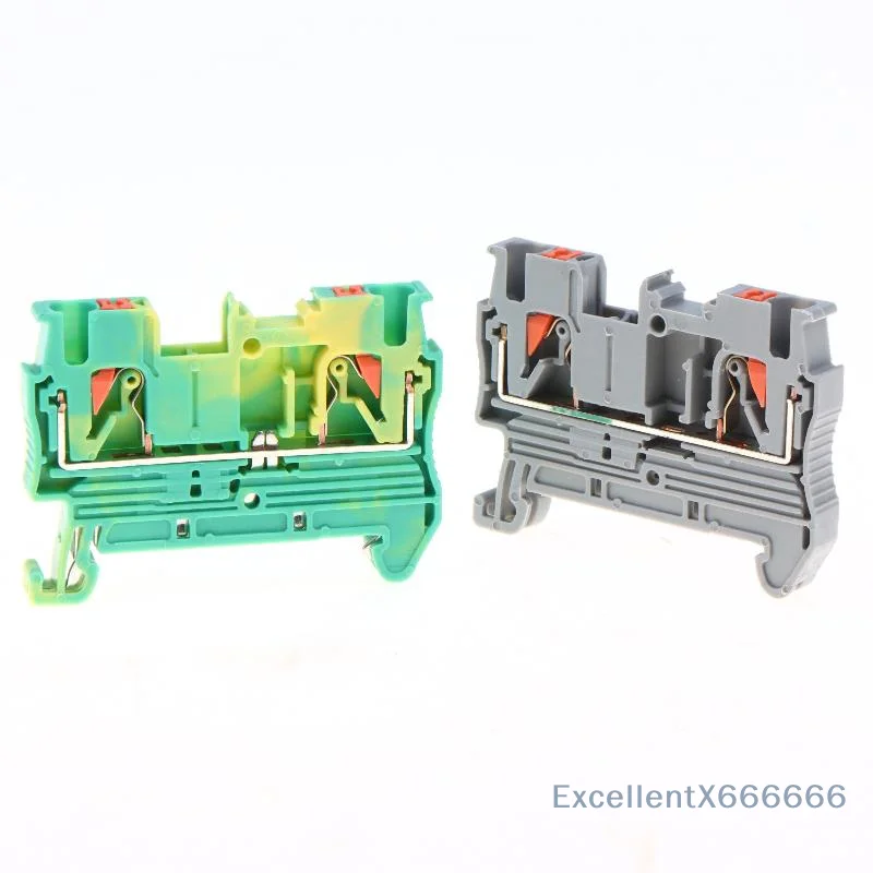 5/10PCS PT2.5 DIN Rail Spring Terminal Block PT2.5-PE Terminal End Cover D-PT2.5 Jumper Bar FBS10-5 Tool-free Wiringee Wiring