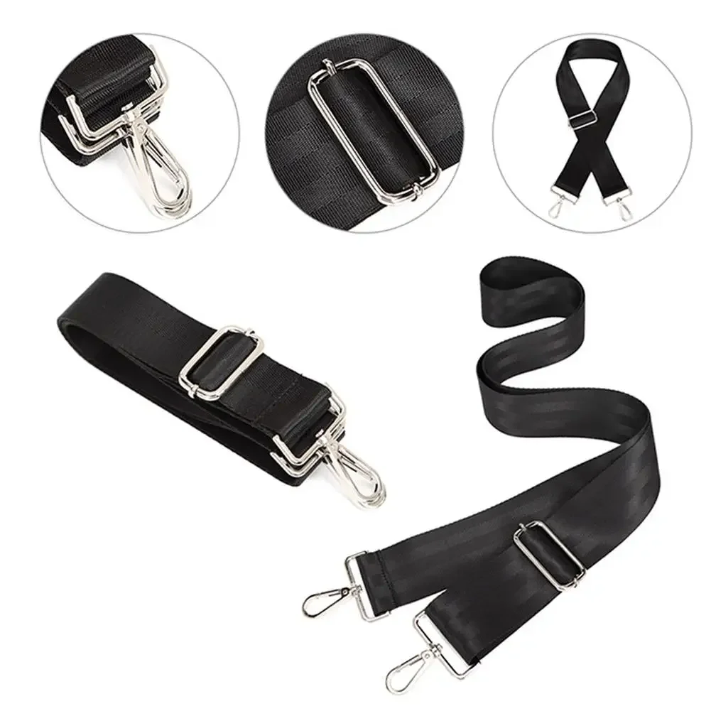 패션 블랙 나일론 숄더백 스트랩 조절 가능 교체 가능 탈부착 벨트 여성 남성 메신저백 핸들 핸드백 벨트