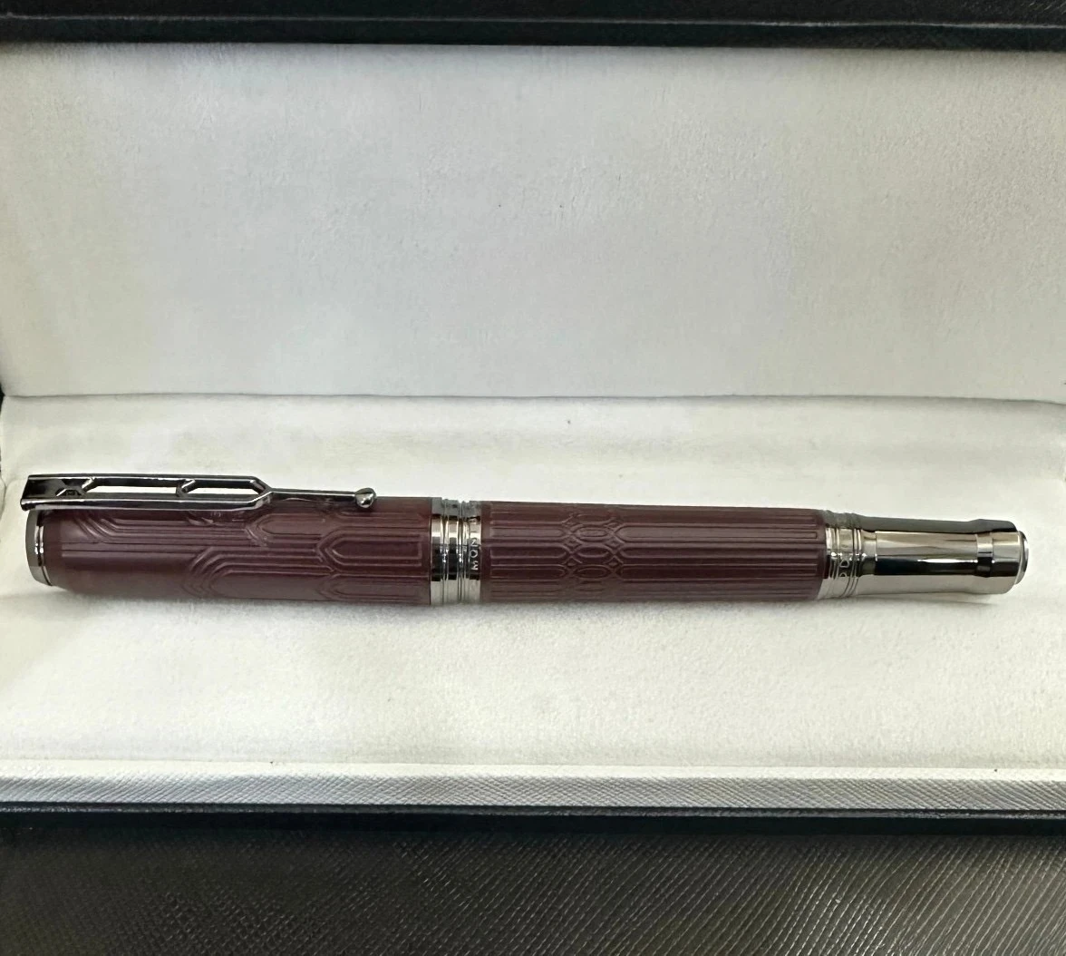 جودة MB طبعة فيكتور هوغو قلم حبر معدن الراتنج الأسود المعماري الكتابة أقلام الحبر الفاخرة الكتابة القرطاسية هدية