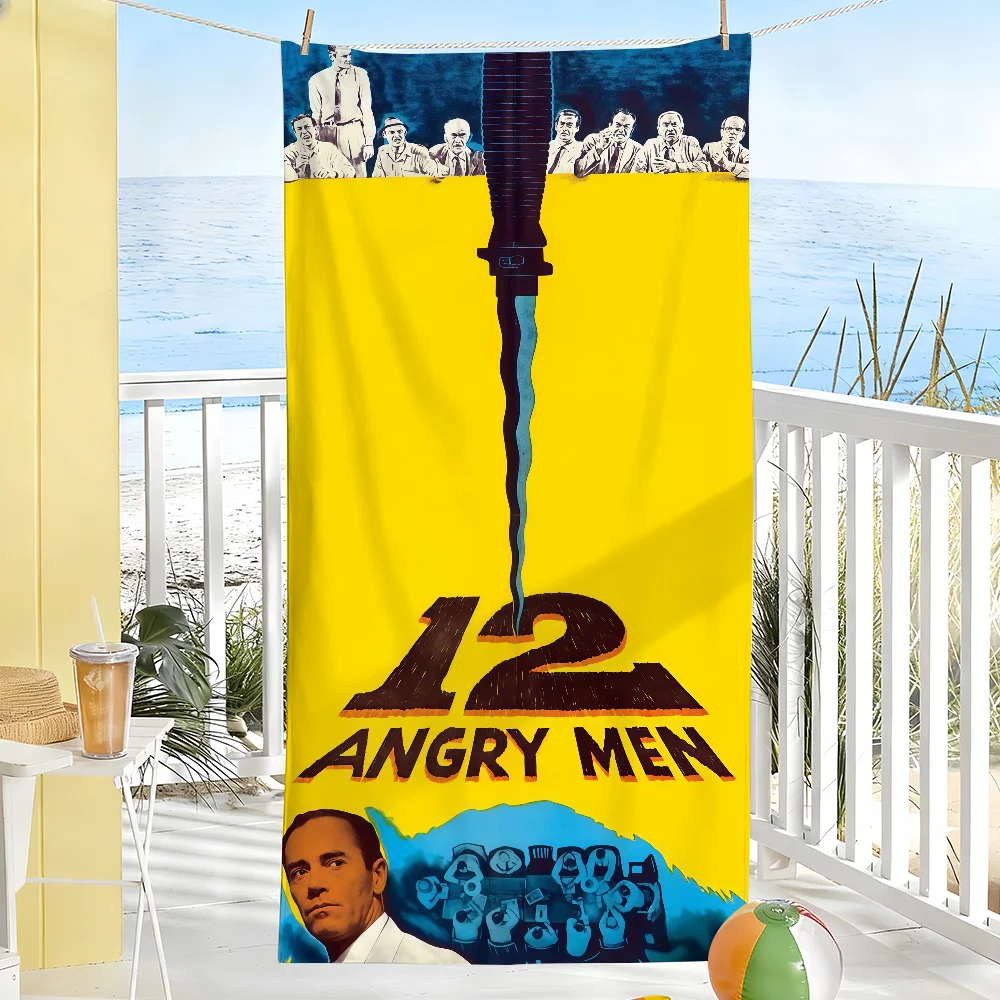 Movie 12 Angry Men Towel Sports Quick Dry Travel Camping Gear Sandproof Soft Light Large Beach Towel