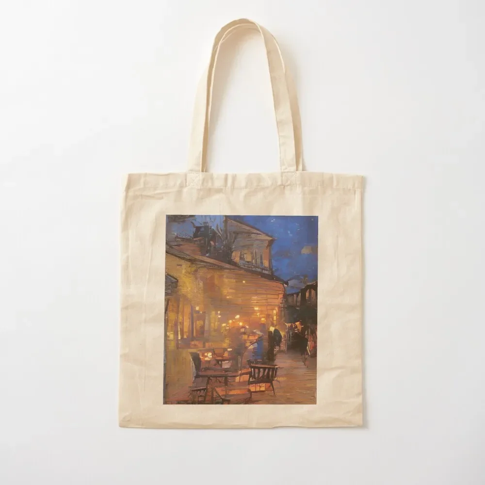 

Cafe Terrace At Night Tote Bag Women bags Women's shopping bag Tote Bag