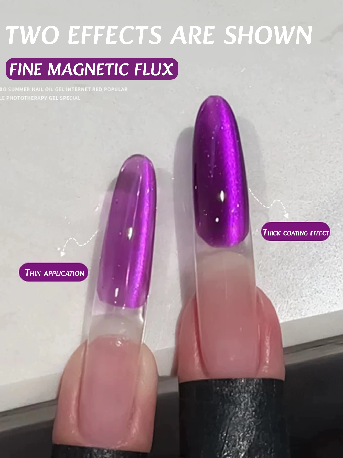 12ML 1PCS Northern Lights Glass Bead Cat's Eye Gel Nail Polish Perfect For Christmas Autumn Nails Nail Art Purple Nails