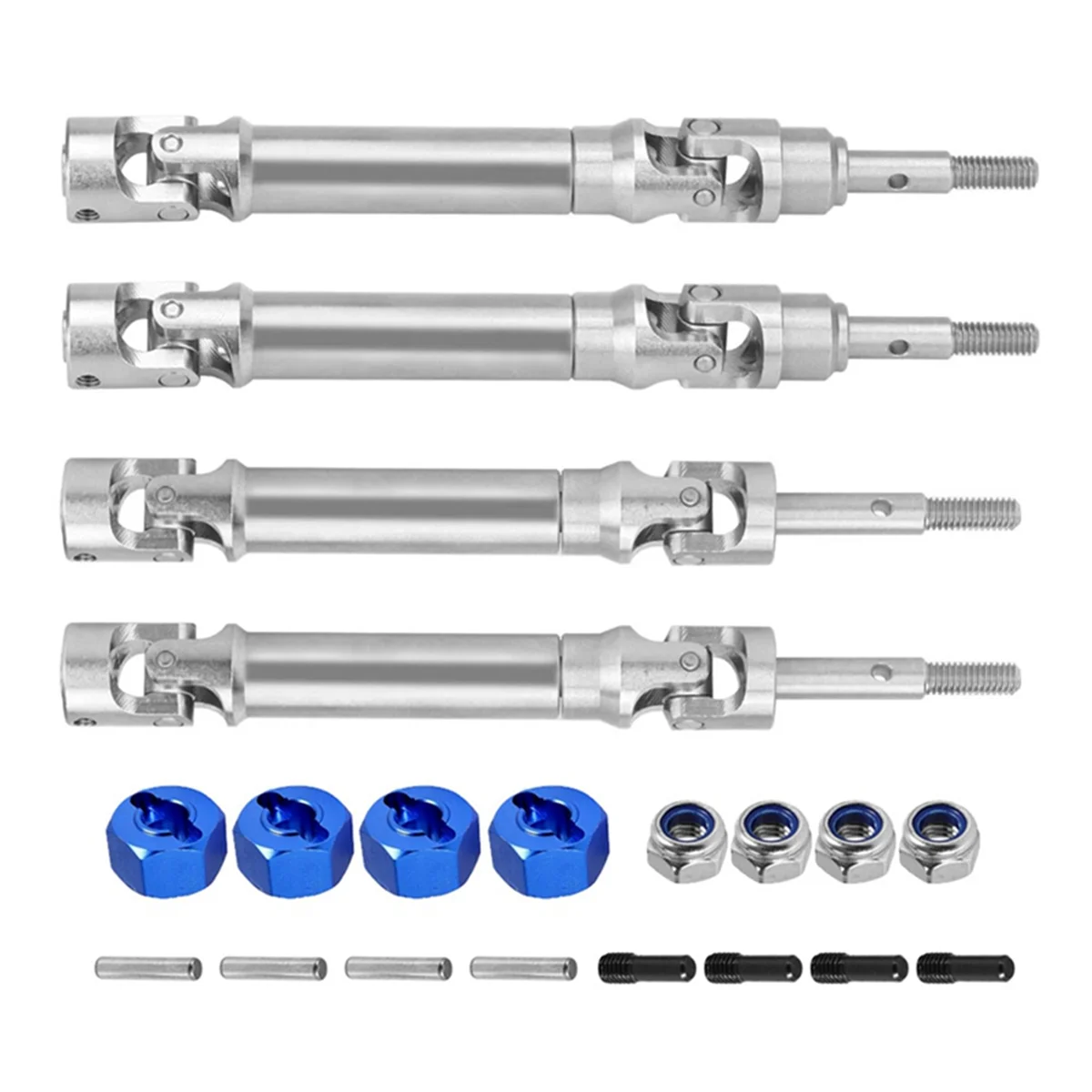 

AM-For 1/10 Slash4X4 Stampede Slash2WD Stainless Steel Drive Shaft with Coupler